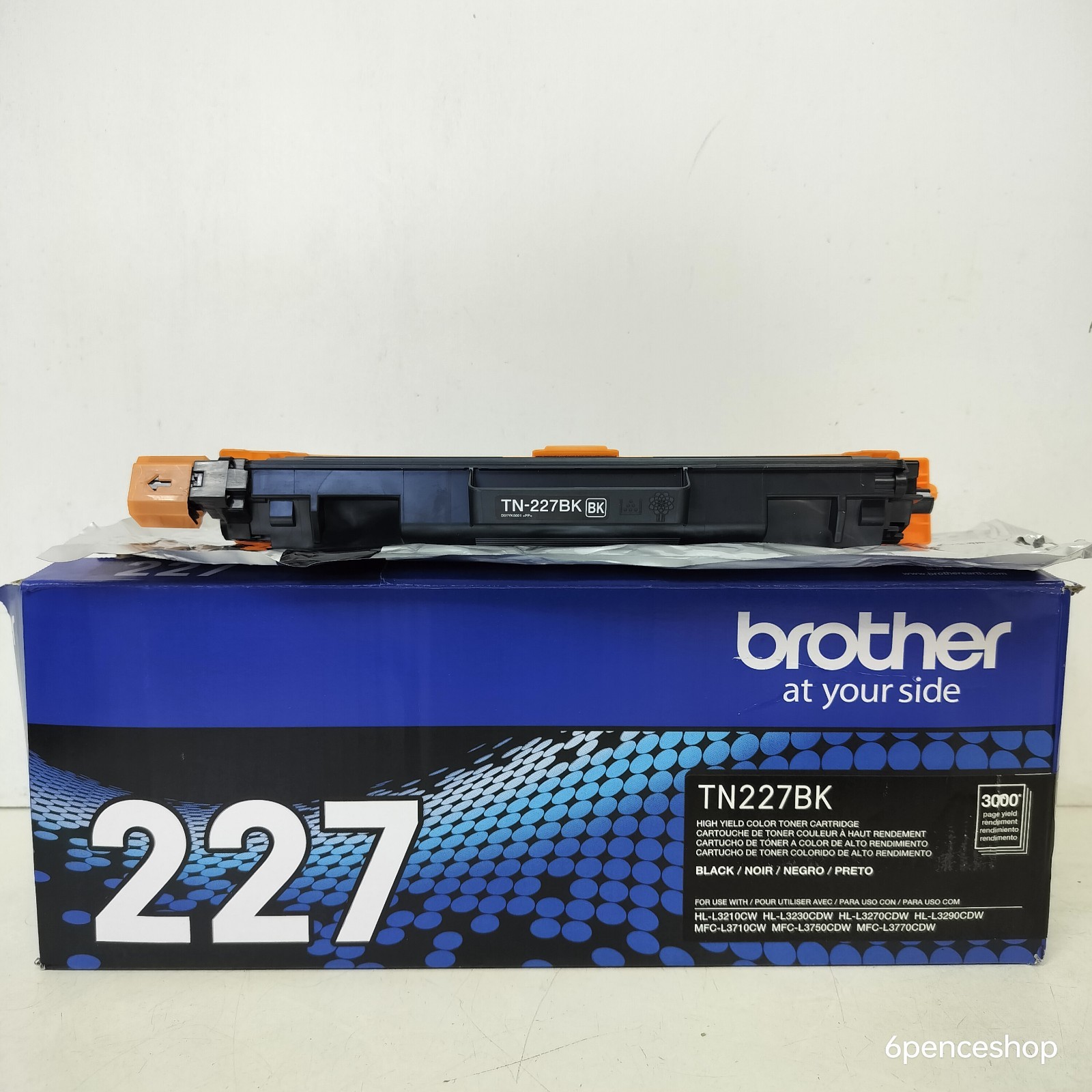 OB 16.2oz/460g-Brother TN227BK Black High Yield Toner