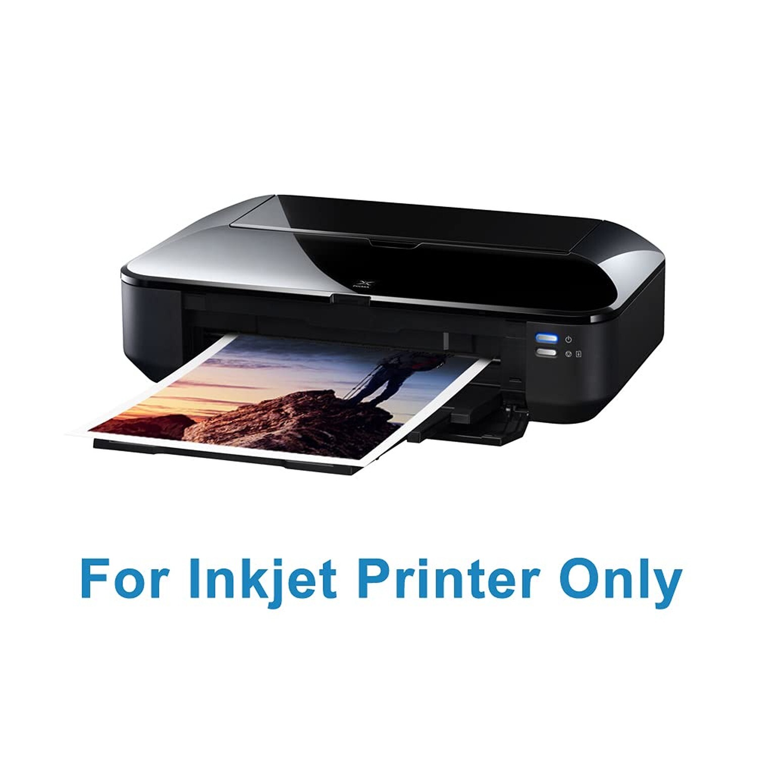 Uinkit 100 Sheets Printable Glossy Sticker Photo Paper 8.5×11 Full Sheet Inkj…