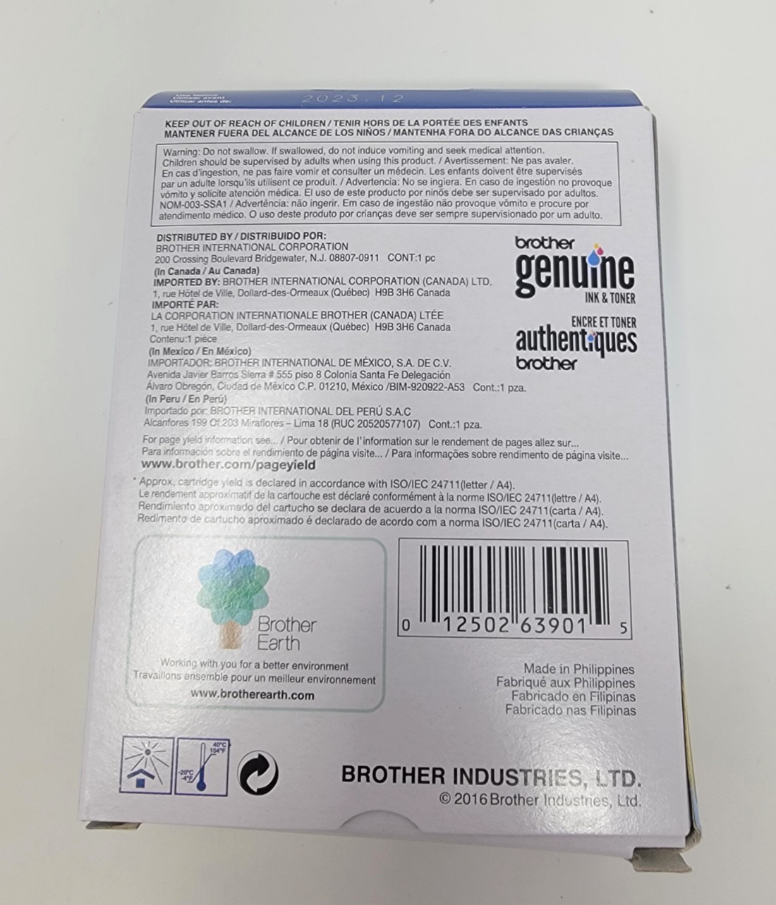 Brother LC203BK XL High-Yield Ink Cartridge Black Exp. 12/2023