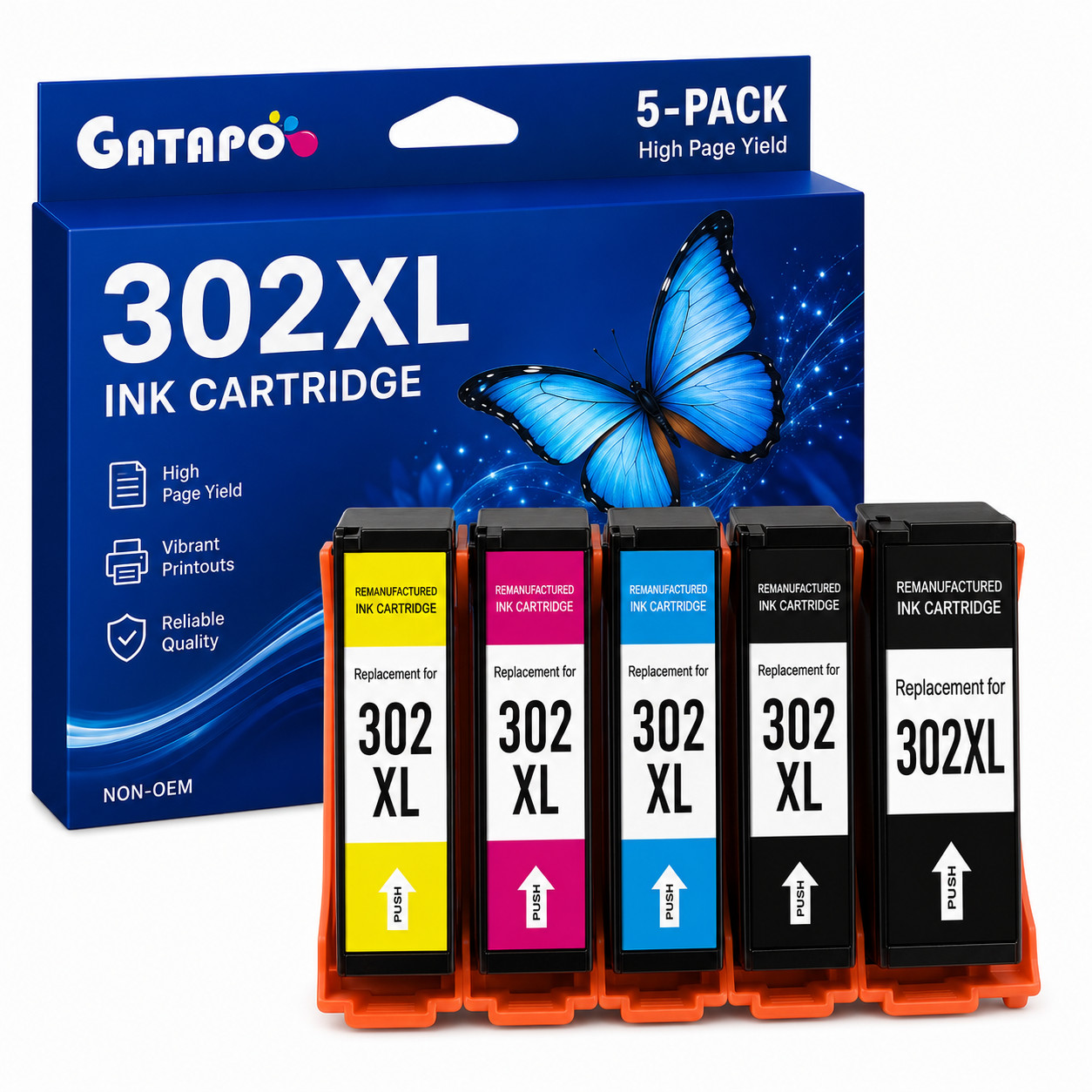 5PK 302XL T302 XL Ink Cartridge For Expression XP-6000 XP-6100
