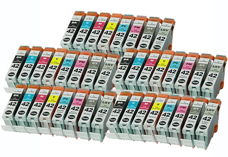 Print Inkjet Cartridge set for CLI-42 CLI42 Canon Pixma Pro-100 Pro-100S