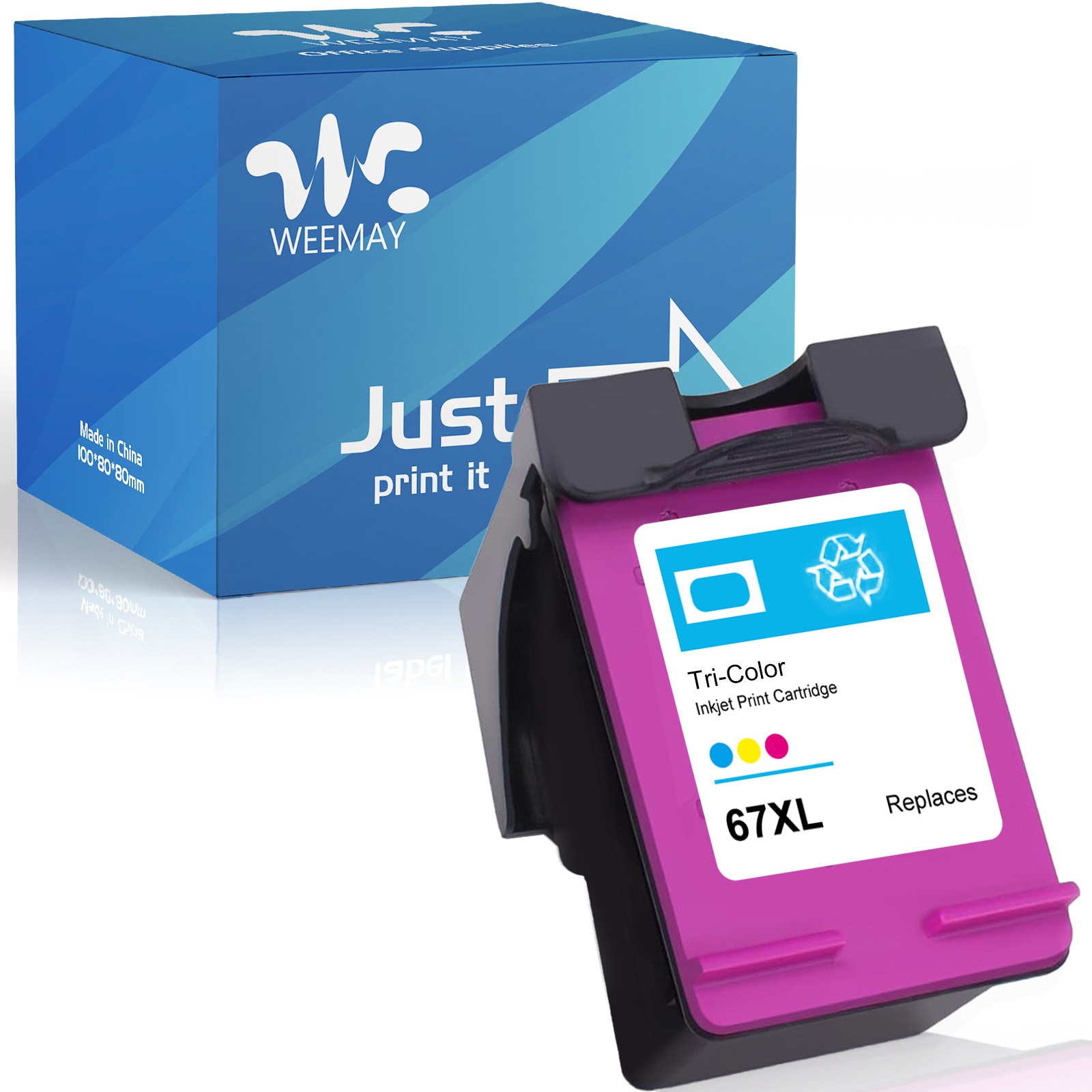 67XL Ink Cartridge for HP Deskjet 2710e 1255 2720e 4155e 4122e 4123e 4130e 4132e