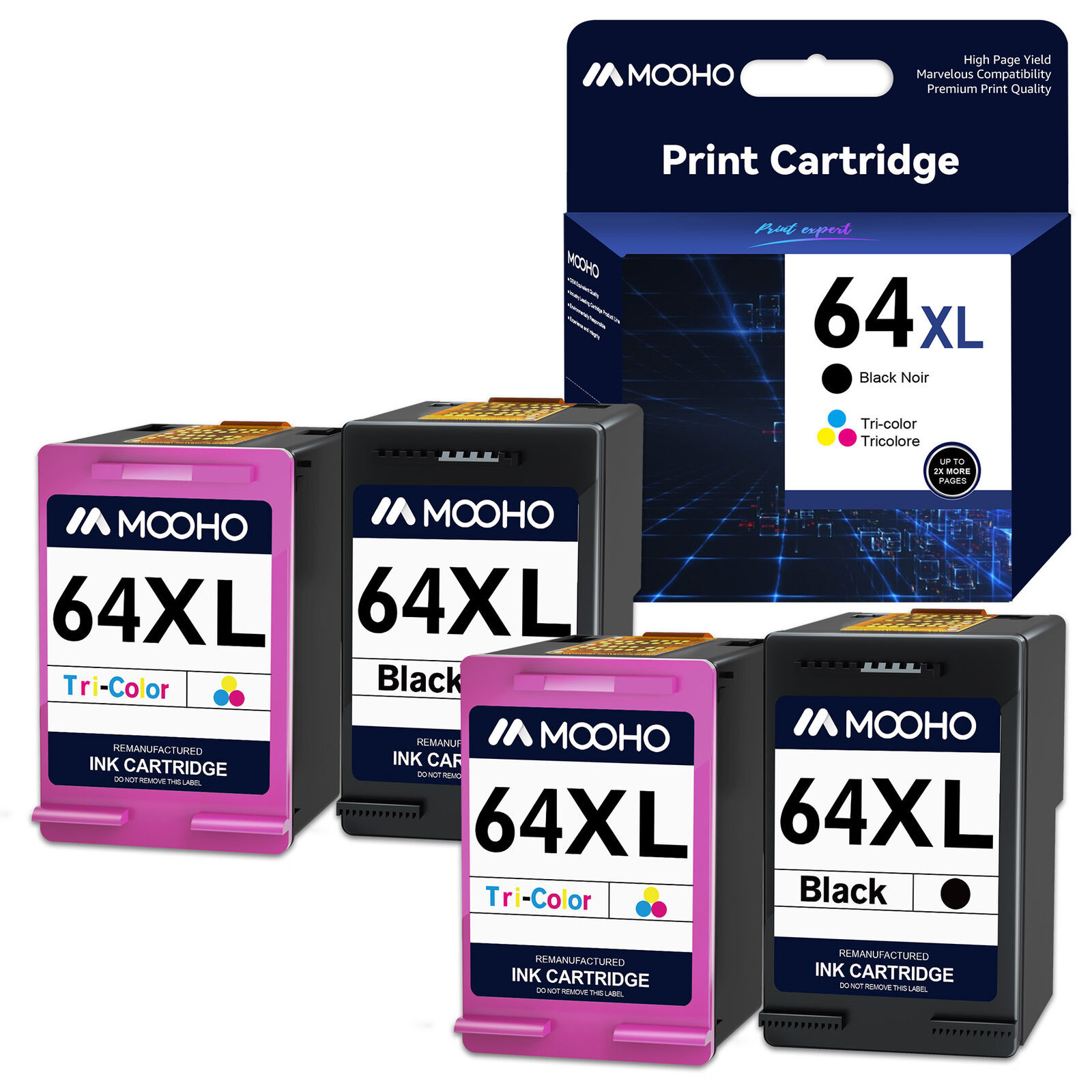 64 XL 64XL Black Color Ink for HP ENVY 7855 7858 7130 7132 7164 7820 printer