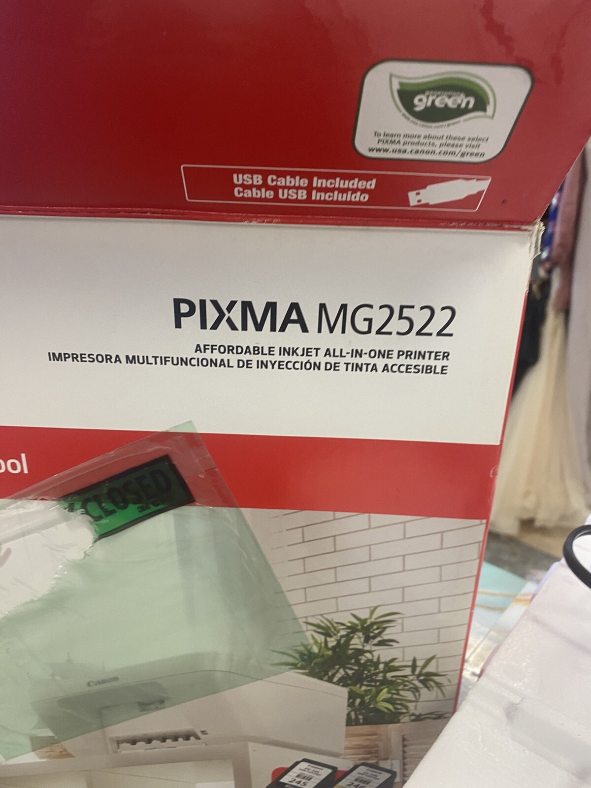Canon MG2522 All In One Printer-original Box See Descrip No Ink!