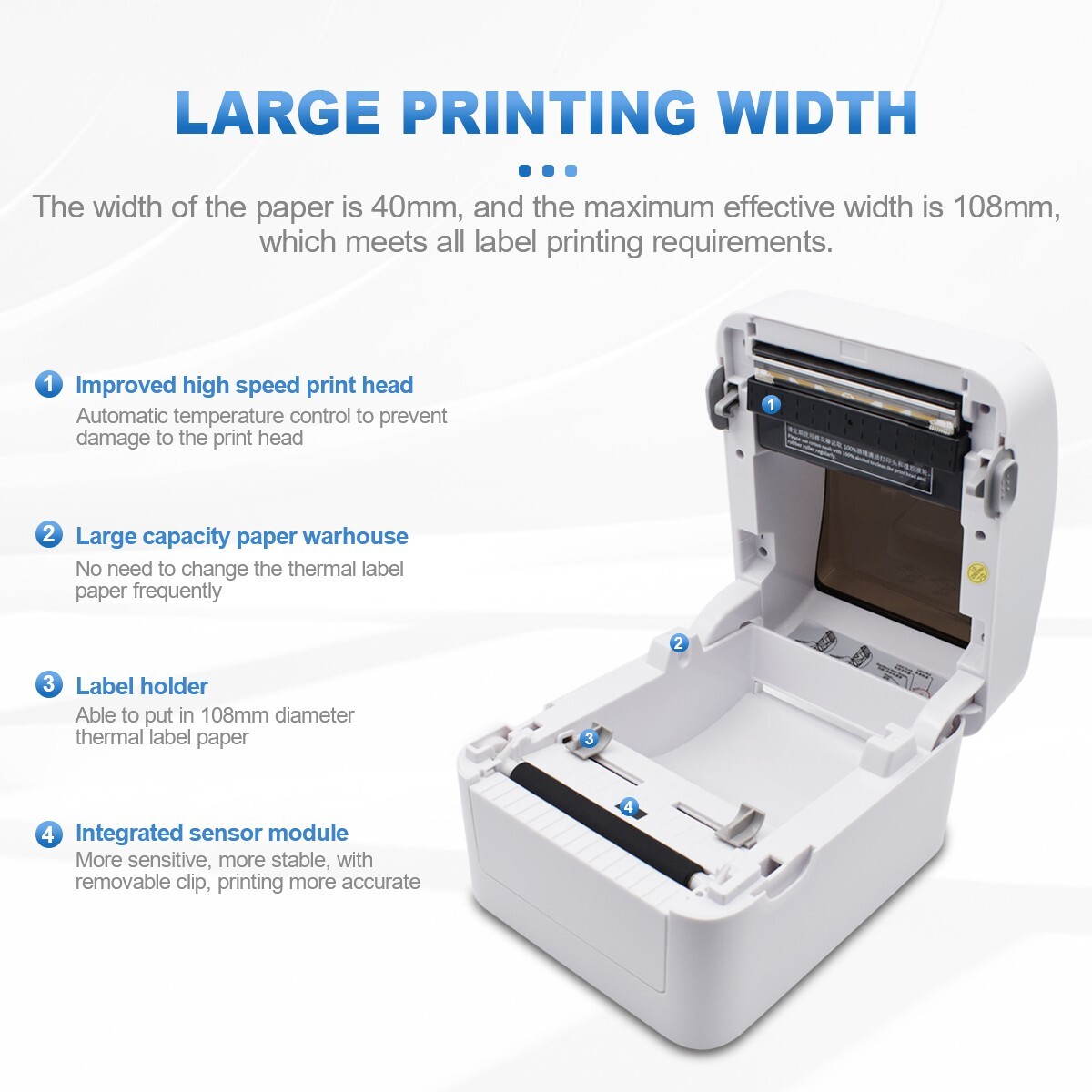 Shipping Label printer USB Direct thermal barcode Thermal Direct 4x6inch Win/Mac