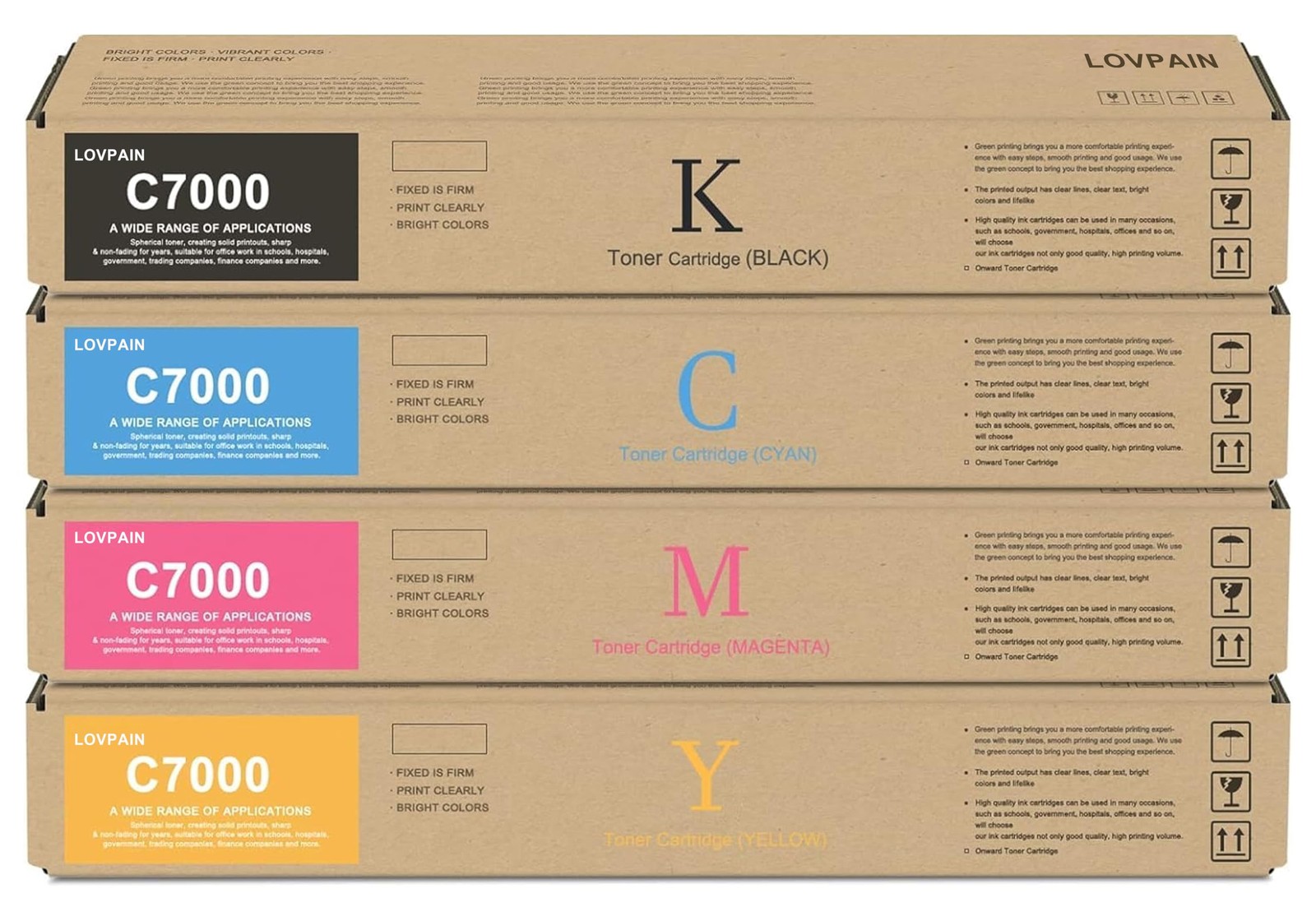VersaLink C7000 Toner Cartridges C7000 High Capacity Toners (4-Pack,BK/C/M/Y)…
