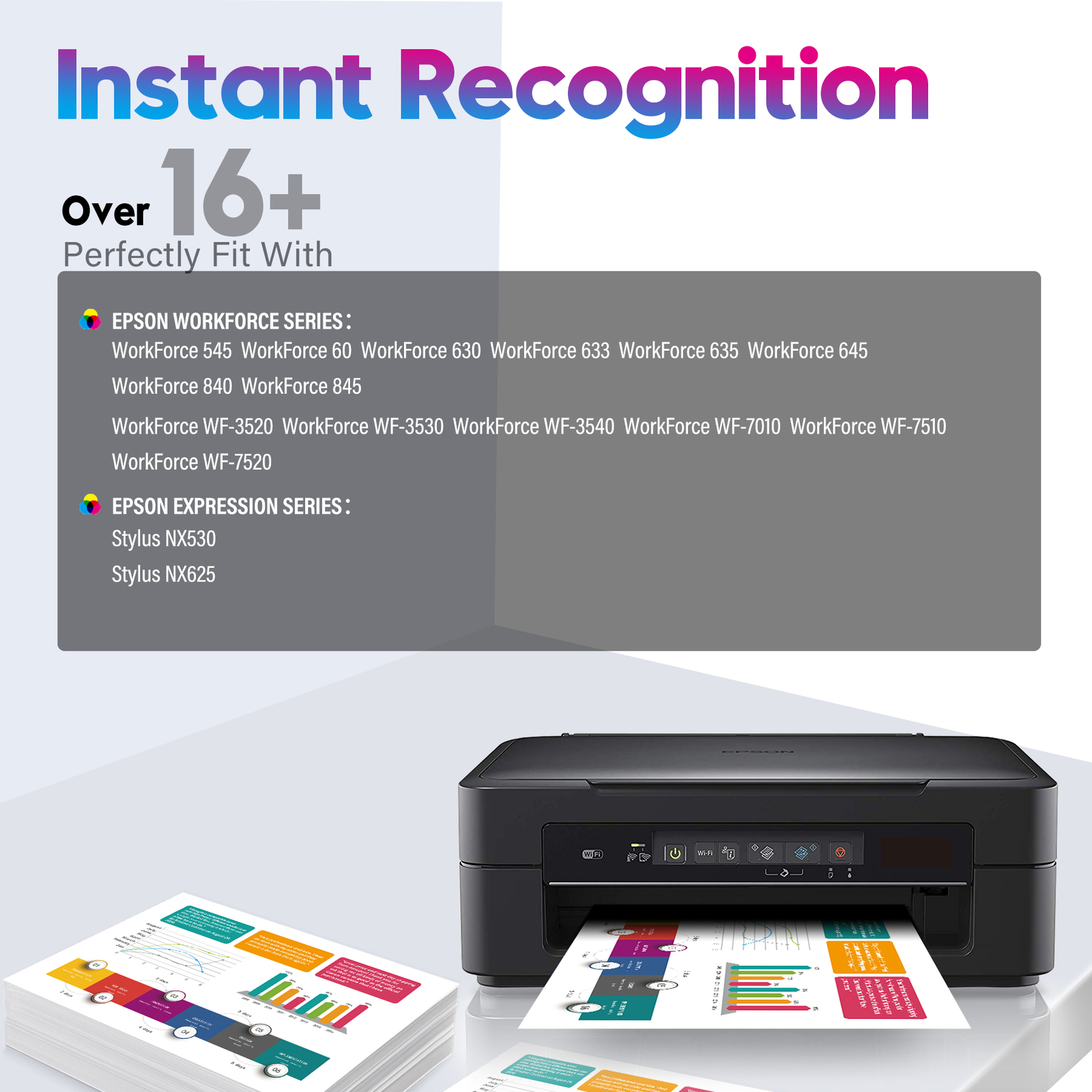 Ink Cartridge for Epson 127 fits Workforce WF-7010 WF-7510 WF-7520 Printer