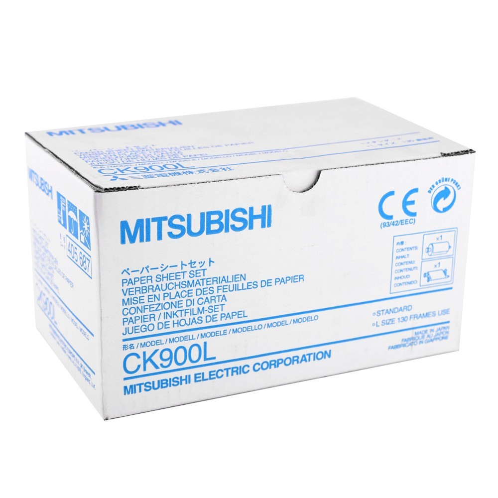 Mitsubishi Paper Sheet Set CK900L4P Dye Sub Ribbon and Media CP-900 New