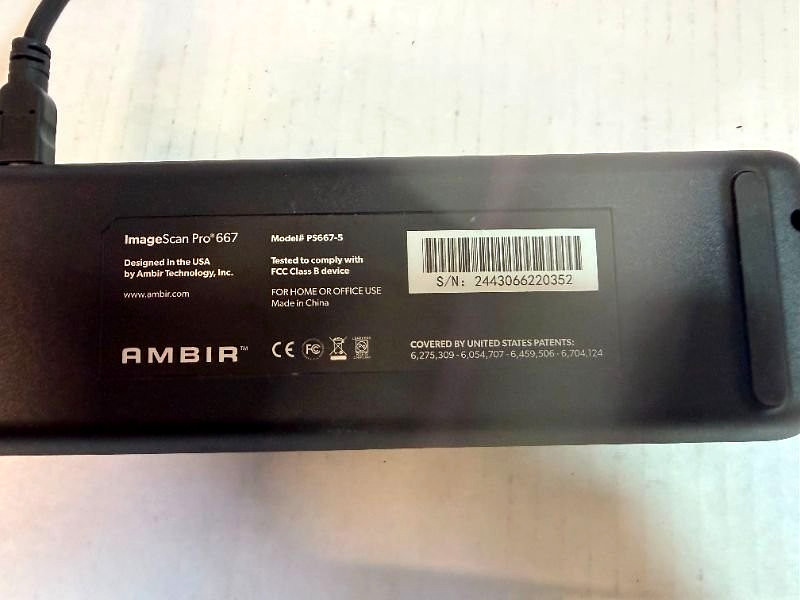 Ambir ImageScan Pro Simplex ID Card Scanner PS667-5 (15B-B2)