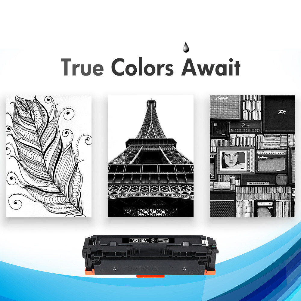 W2110A For HP 206A Toner Color LaserJet MFP M283fdw M283cdw M255dw M282nw NoChip