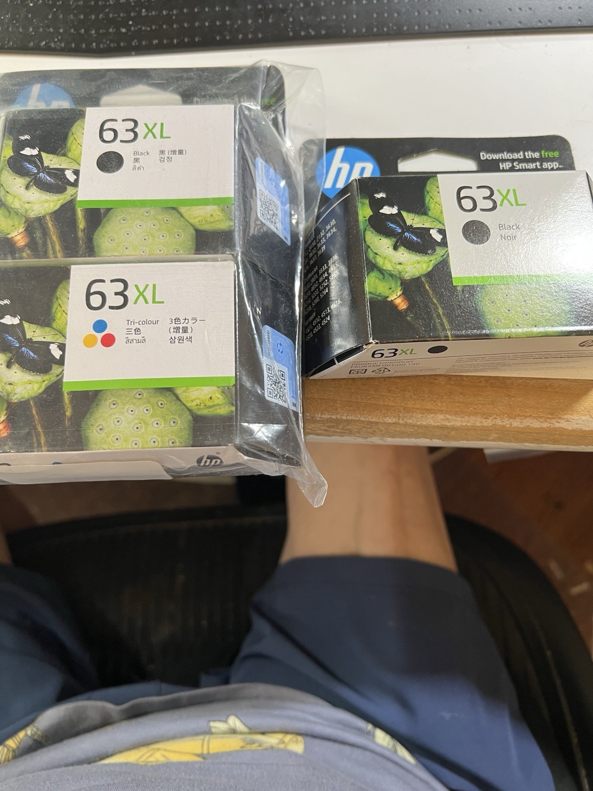 OEM HP 63 Black and Color Ink Cartridges Combo F6U62A F6U61A