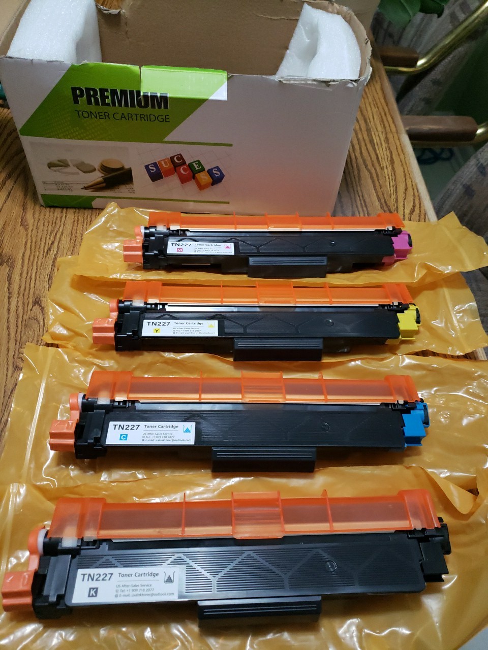 4pk TN227 Toner Cartridges for Brother TN223 HL-L3210CW L3230CDW L3270CDW Open