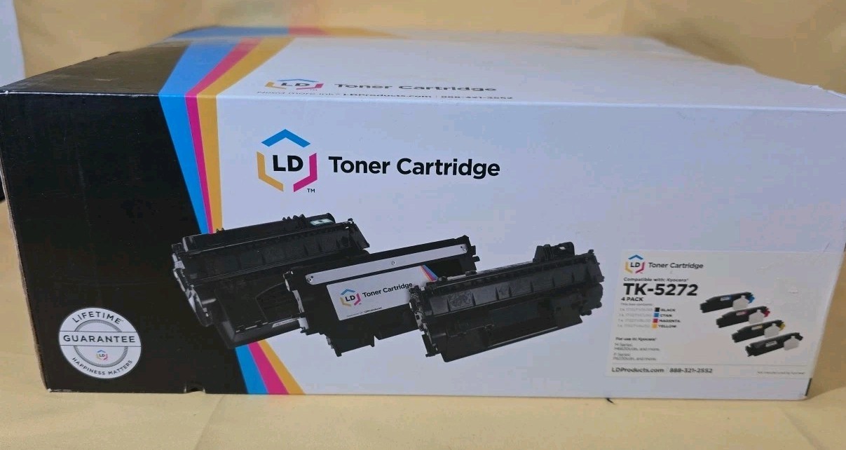 Set Of 4 TK-5272 Toners For Kyocera CMYK Ecosys M6630cidn P6230cdn NEW, TT1