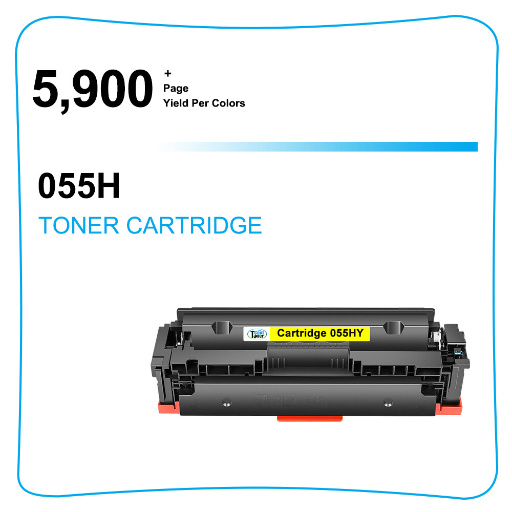 1PK Yellow Toner Compatible for Canon 055H ImageClass MF741Cdw MF743Cdw MF745Cdw