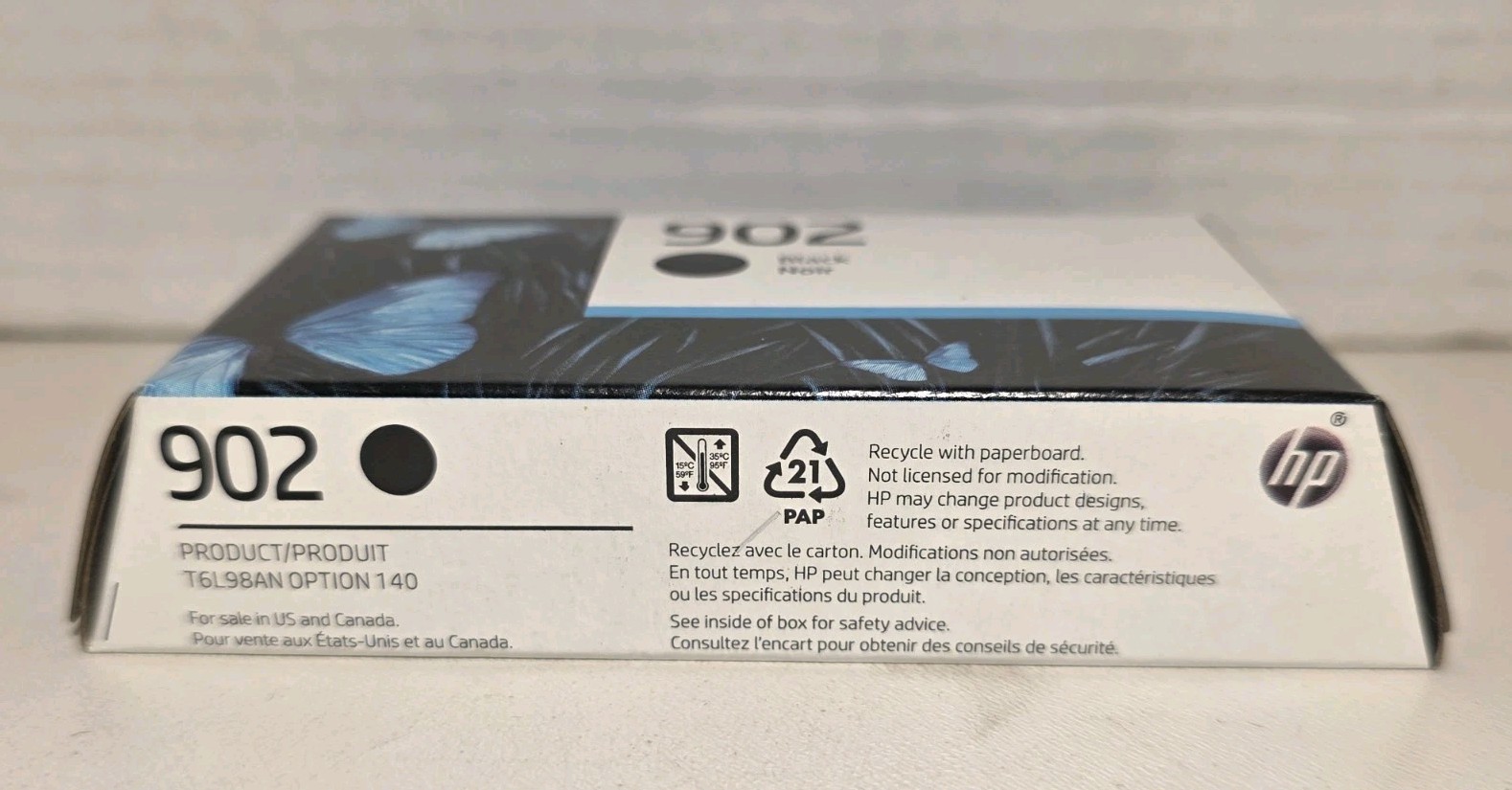 Genuine HP 902 Black Ink Cartridge T6L98AN Option 140 Expires May 2027 Brand New