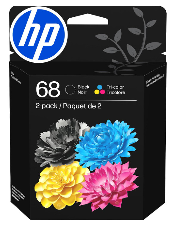 HP 68 Black/Tri-Color Ink Cartridges 2-Pack | 6L6S2TN