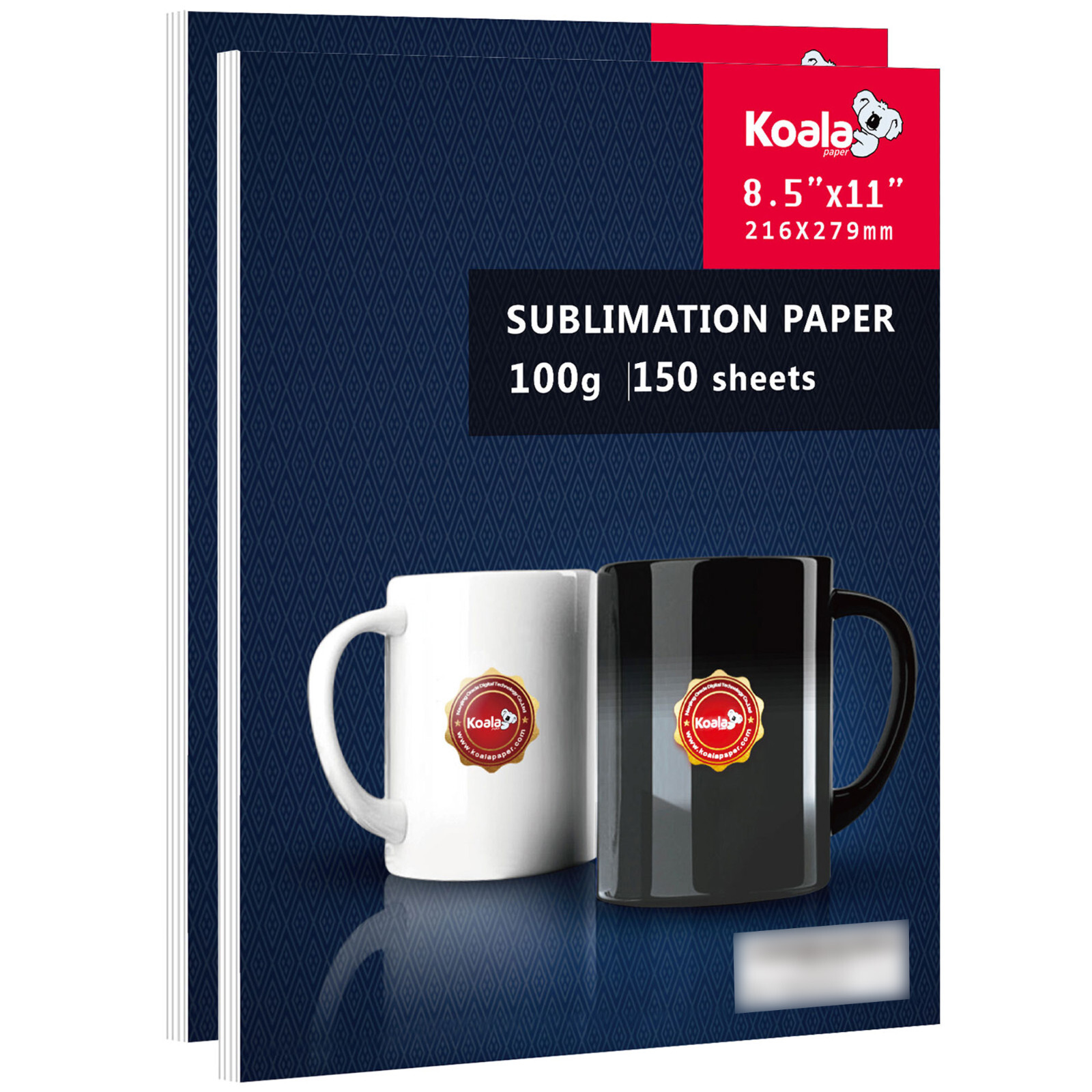 150PK Koala Sublimation Paper 8.5×11 for Sublimation Printer Heat Transfer 100g