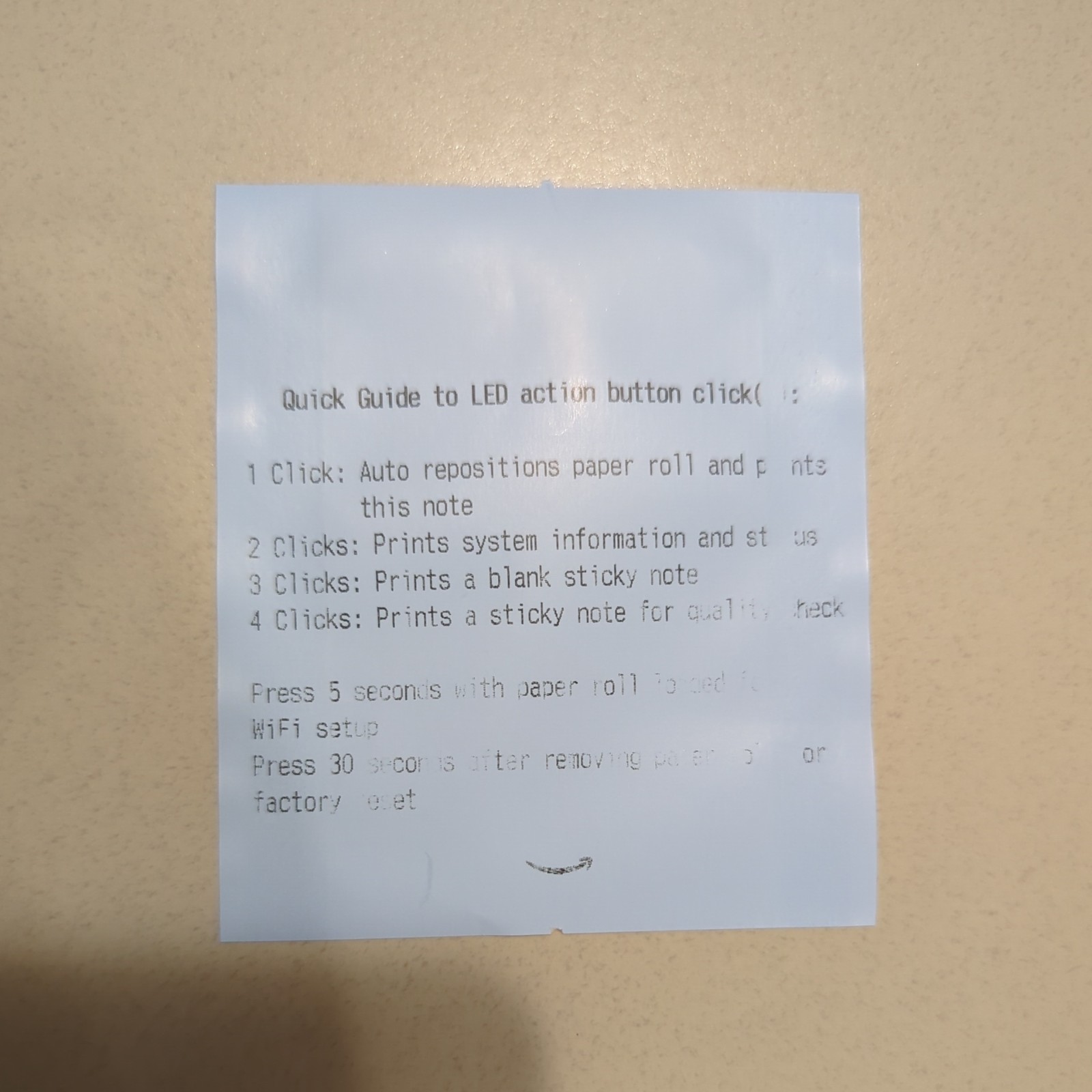 Amazon Smart Sticky Note Thermal Printer Day 1 Edition w/ Power Cable