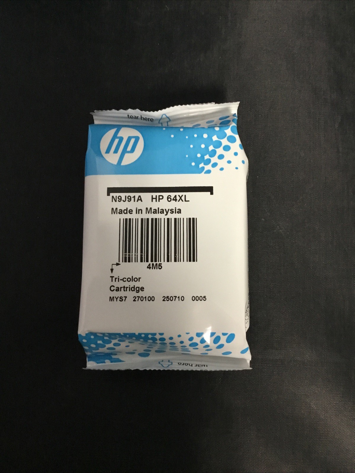 Authentic HP 64 XL Tri-Color Ink Cartridge N9JN1AN (Expires 07-2027)
