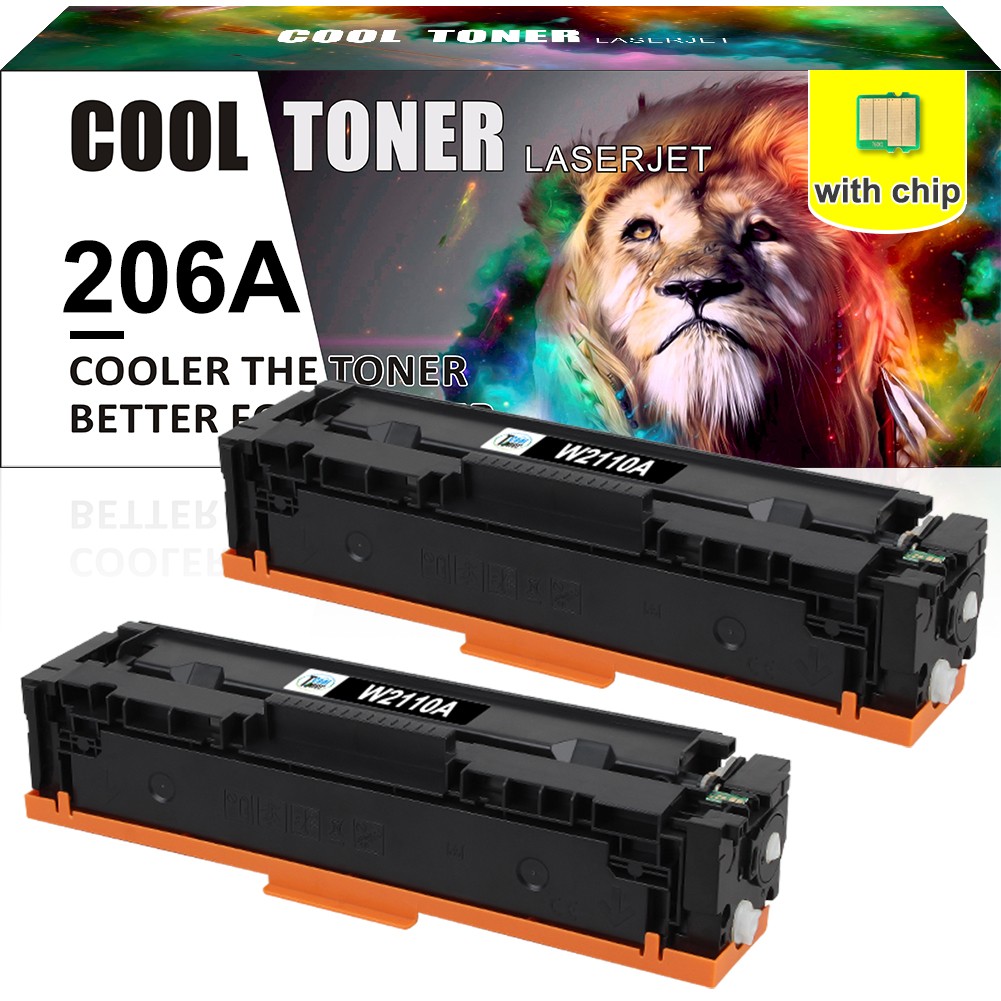 2PK WITH CHIP W2110A For HP 206A Toner Color lot LaserJet MFP M283fdw M283cdw