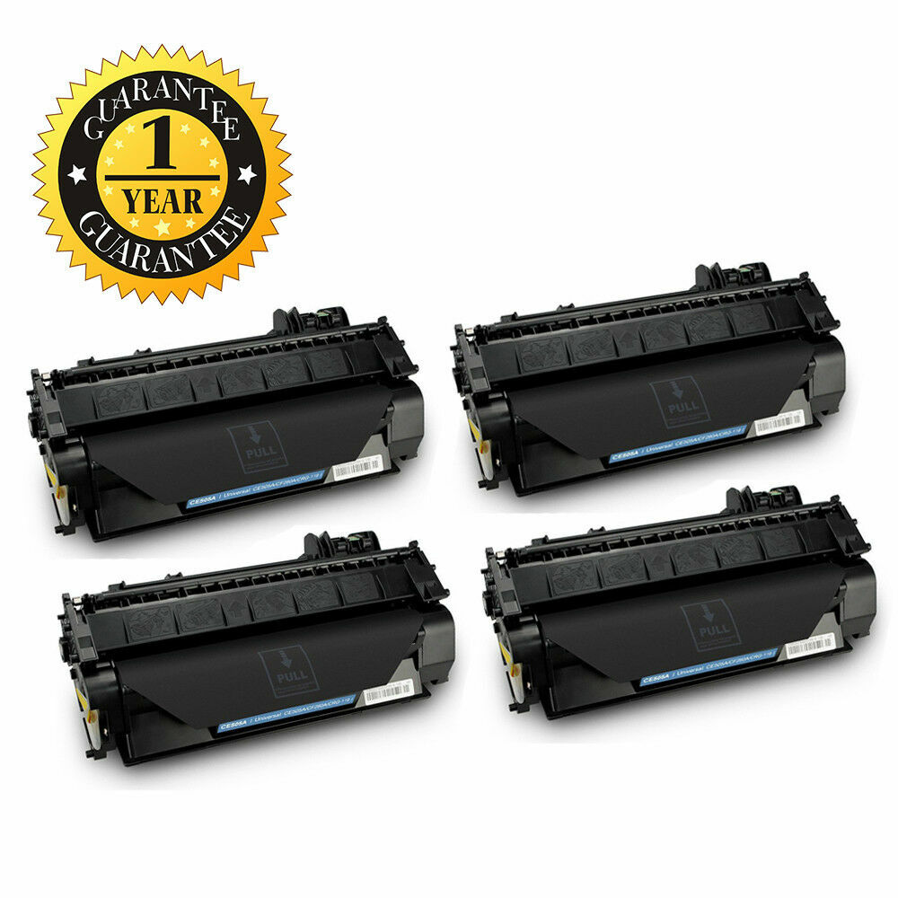 4PK CE505A 05A Black Toner Cartridge for HP Laserjet P2035 P2035n P2055 P2055dn