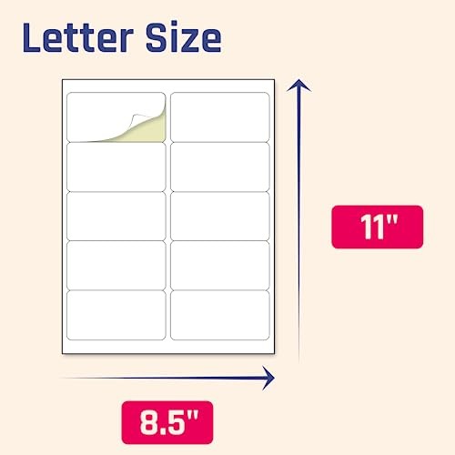 2″ x 4″ Labels for Printer, Printable Mailing Address 2″ x 4″ | 40 Sheets