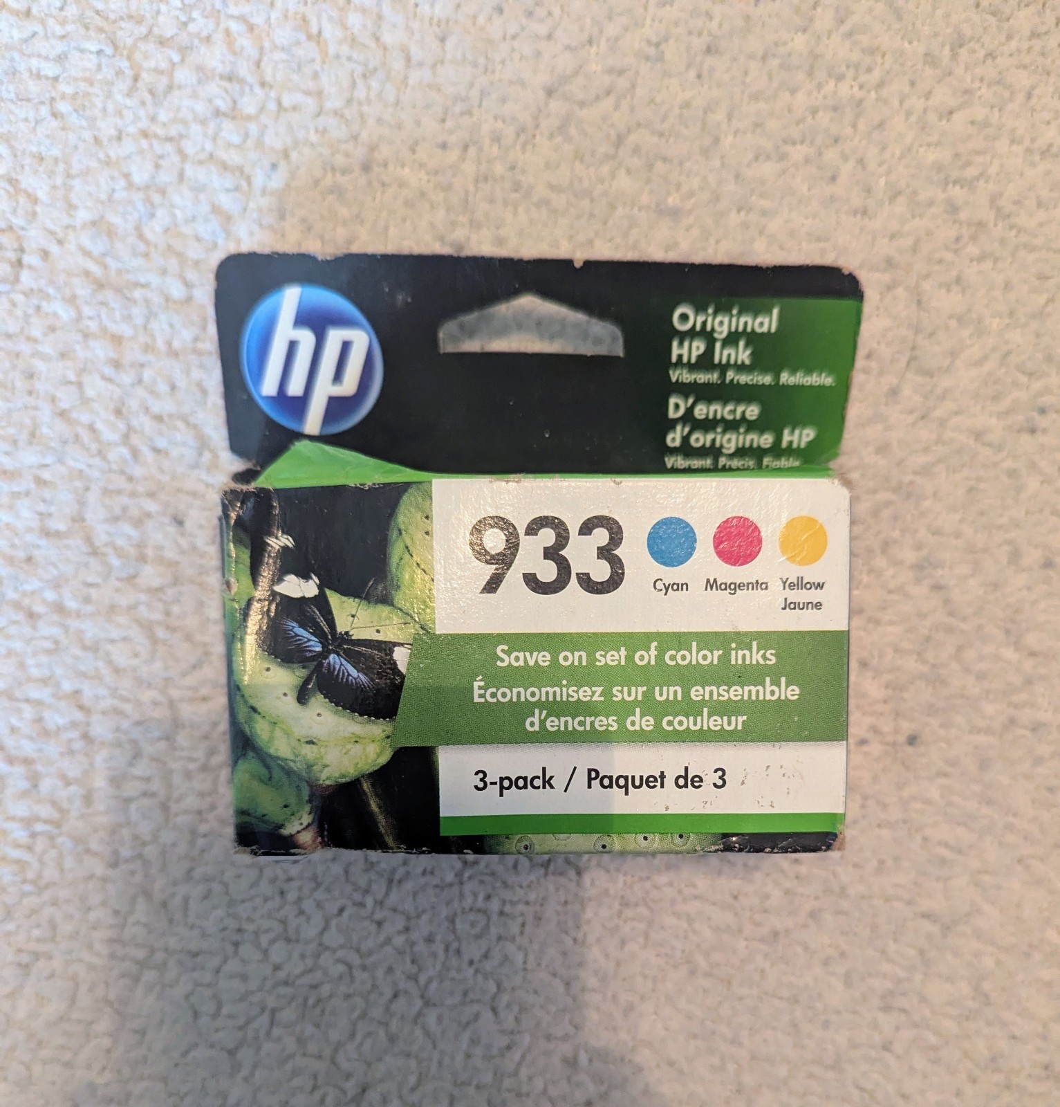HP 933XL 3-Pack Cyan, Magenta, Yellow Expires 04/2023