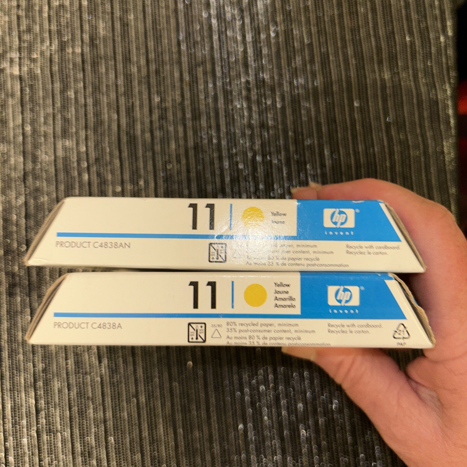 Lot of 2 New & Sealed Genuine HP 11 Ink Cartridge C4838A Expired