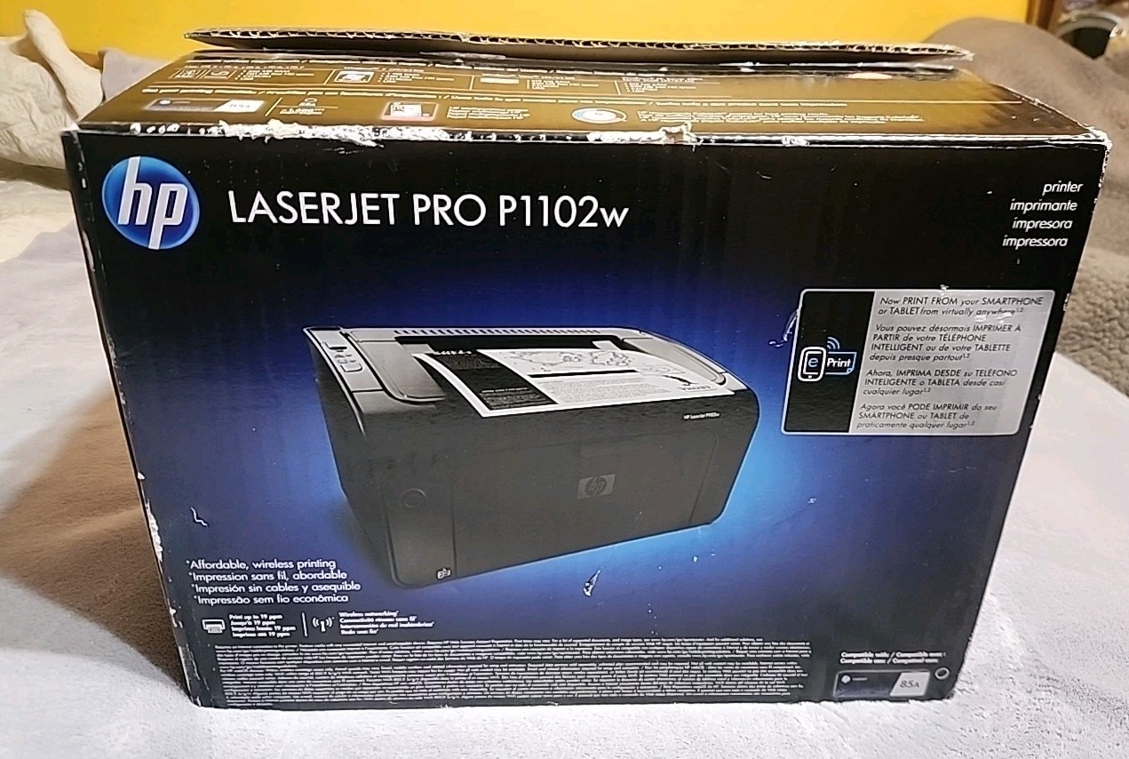 Brand New HP LaserJet Pro P1102w Laser Printer (CE658A) Open Box