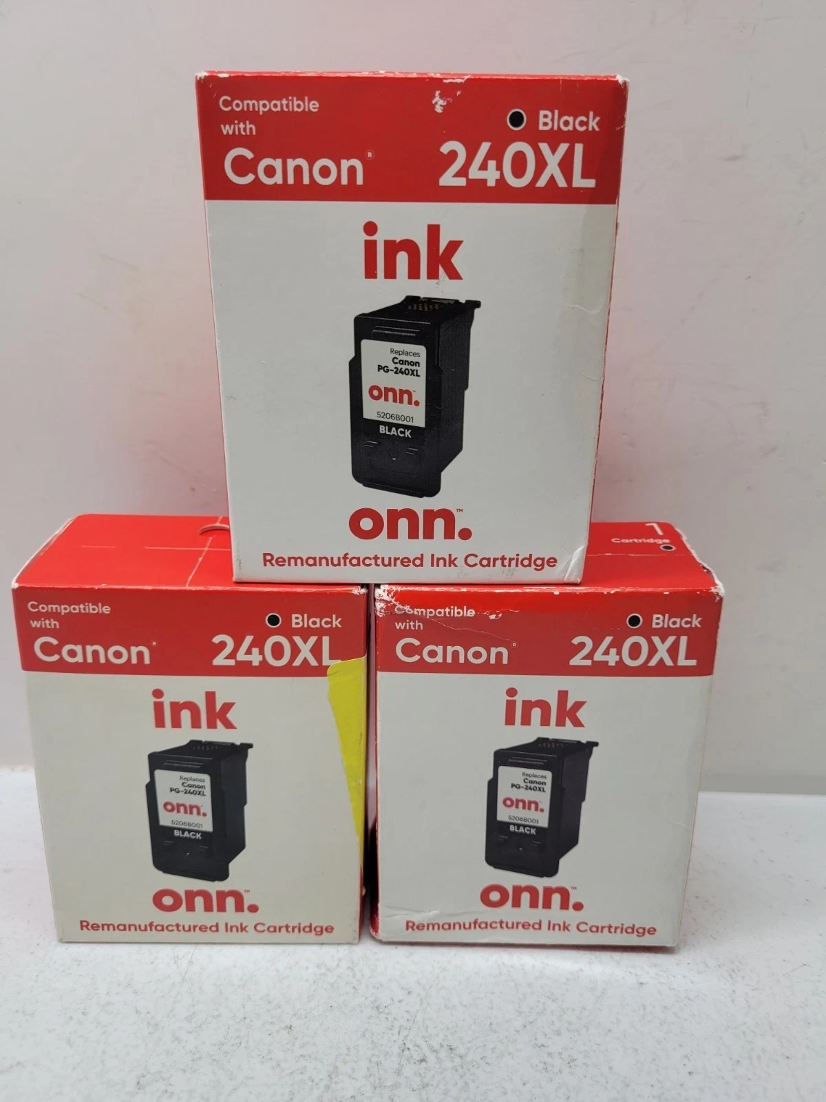 3 Pack onn Compatible Ink Cartridge For Canon 240XL Black 07/2025