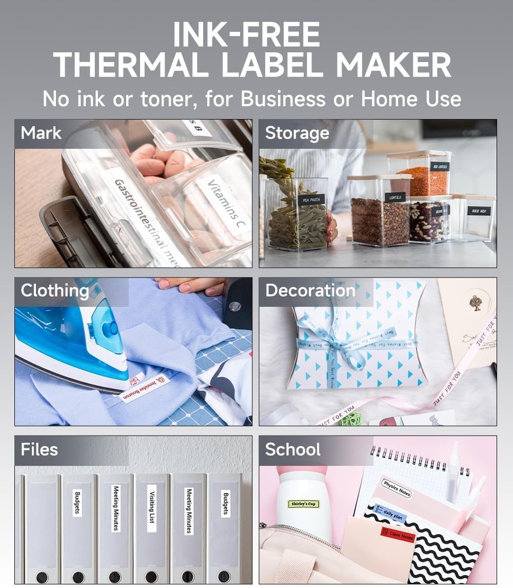 Label Maker Machine with Tape, P12 Bluetooth Small Label Maker with Multiple …