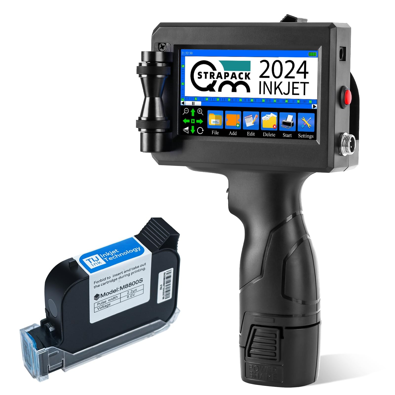 Handheld Inkjet Printer Gun Z10 Printing Height 0.08-0.5 Inch Inkjet Coder wi…