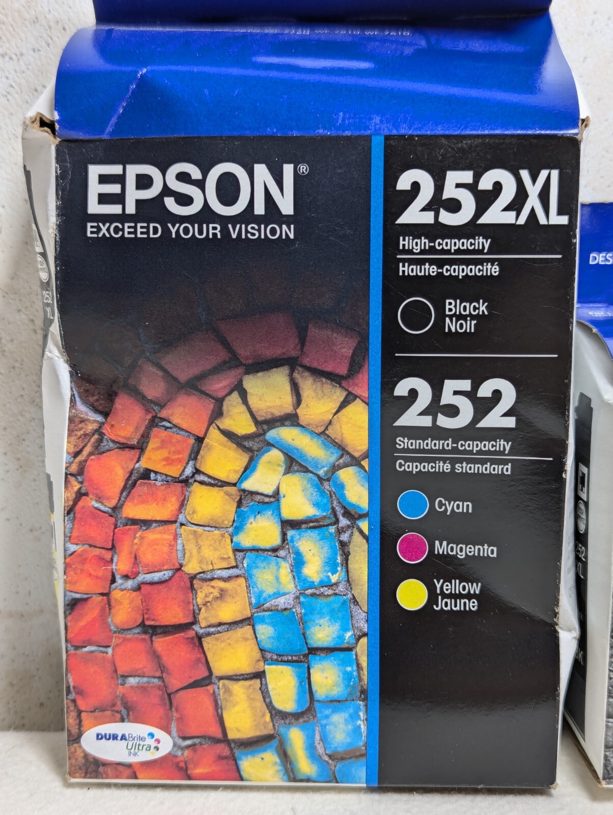 Lot of 2 – Genuine Epson T252XL120 Black & T252XL-BCS Black And 3-Color EXP 2023