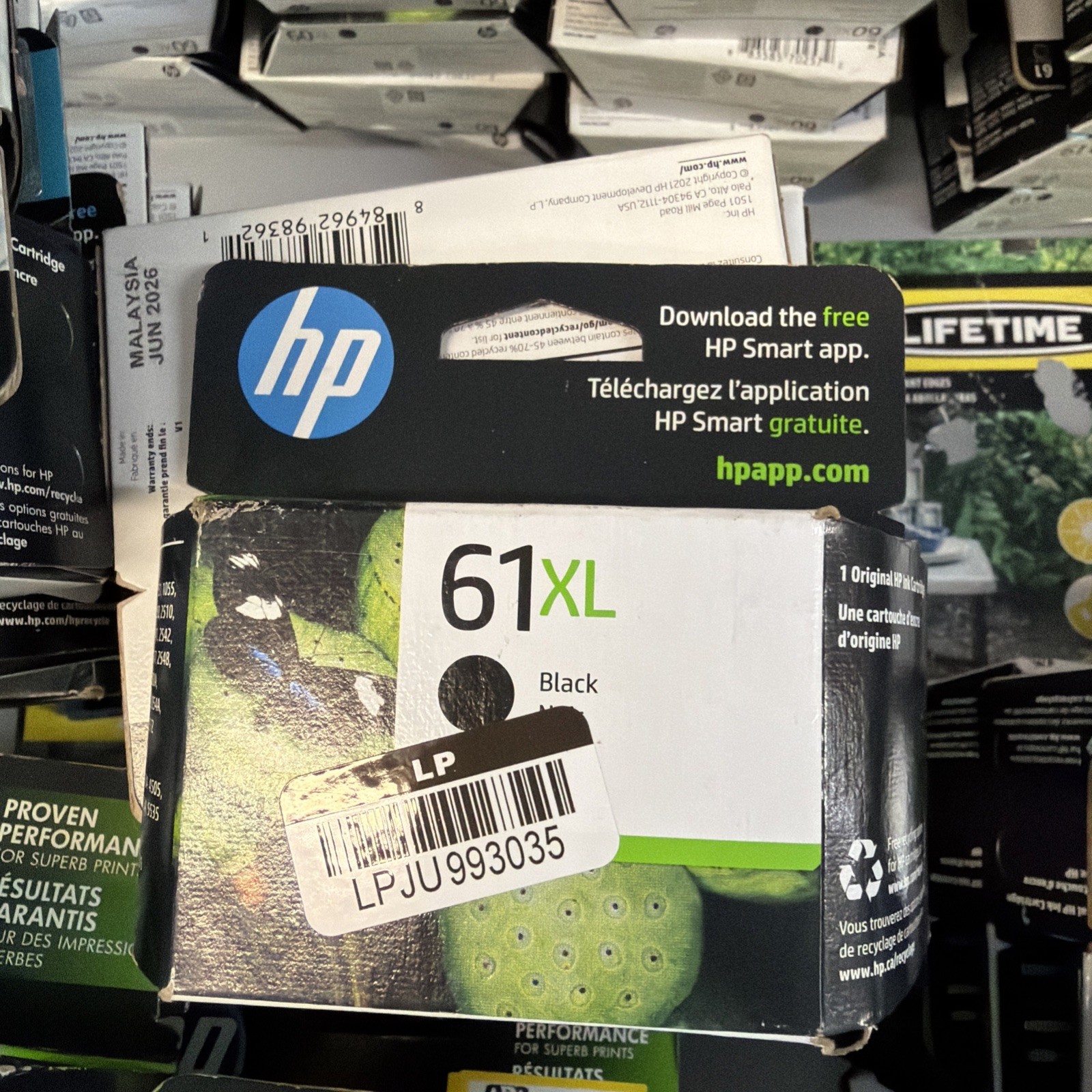Genuine HP 61XL Black Ink Cartridge (CH563WN) New In The Box Expired