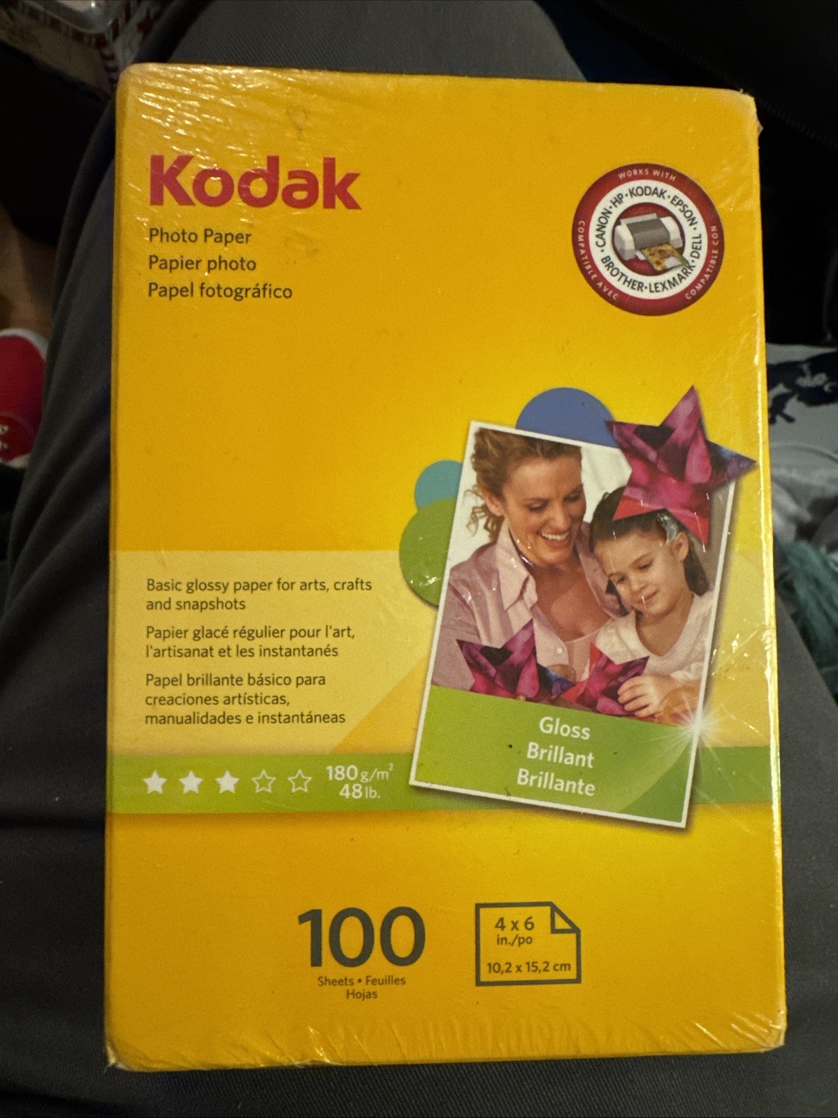 Kodak Photo Paper Basic Glossy 4×6 Inch 100 Sheets 48 lb New