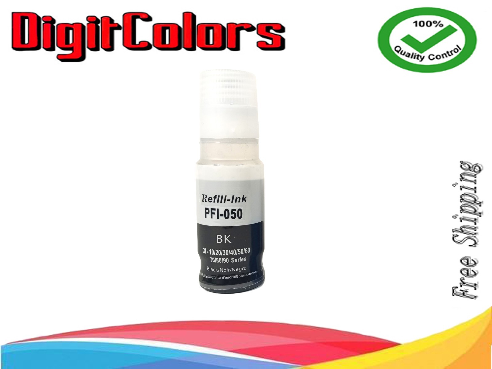 PFI-050 PFI050 Black Ink Tank Refill Bottle for Canon ImagePrograf TC-20 TC-20M