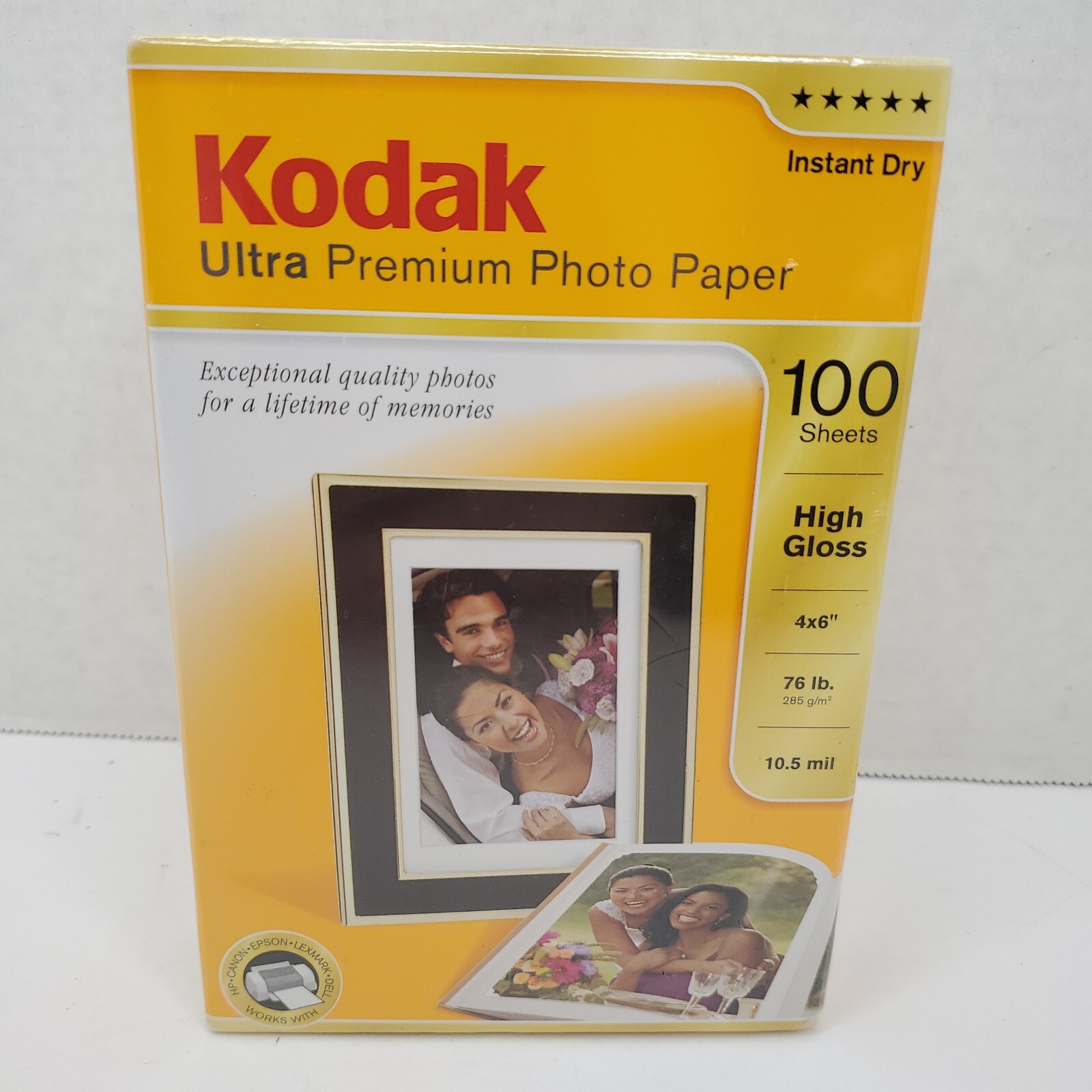 Kodak 4×6 inches Ultra Premium Photo Paper High Gloss 100 Sheets Instant Dry NEW