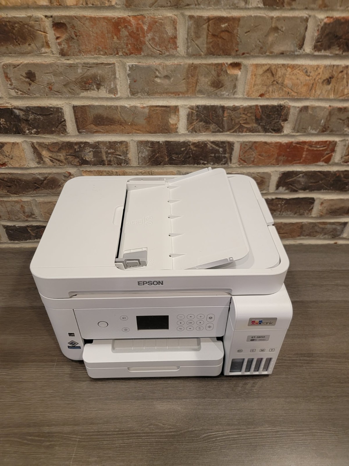AS IS Epson EcoTank ET-3850 Color Inkjet All-In-One Printer White