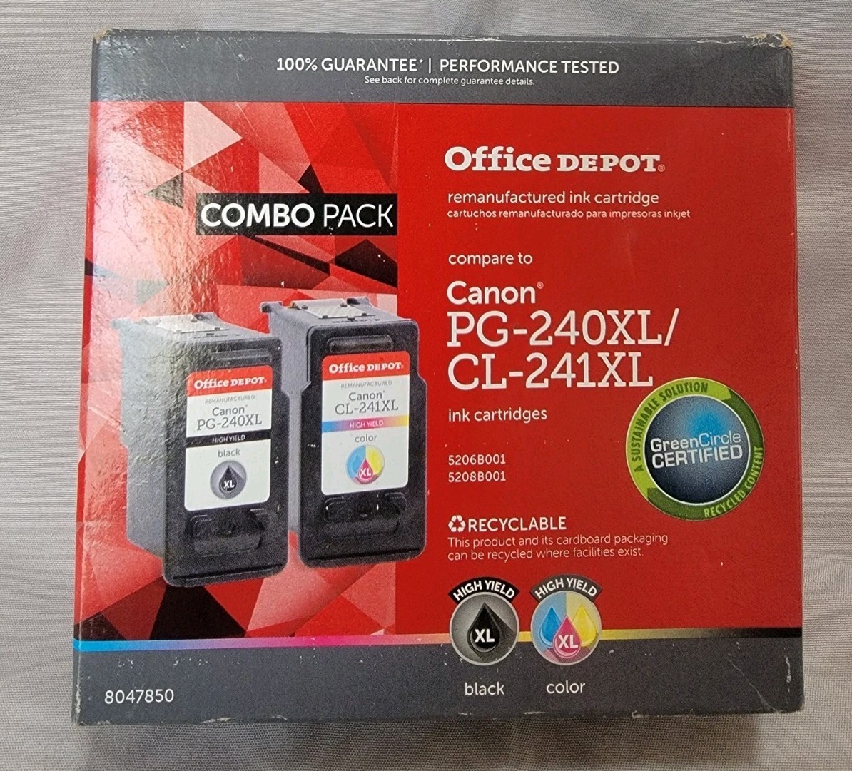 Office Depot Canon PG-240XL Black & CL-241XL Color Ink Cartridges Combo Pack