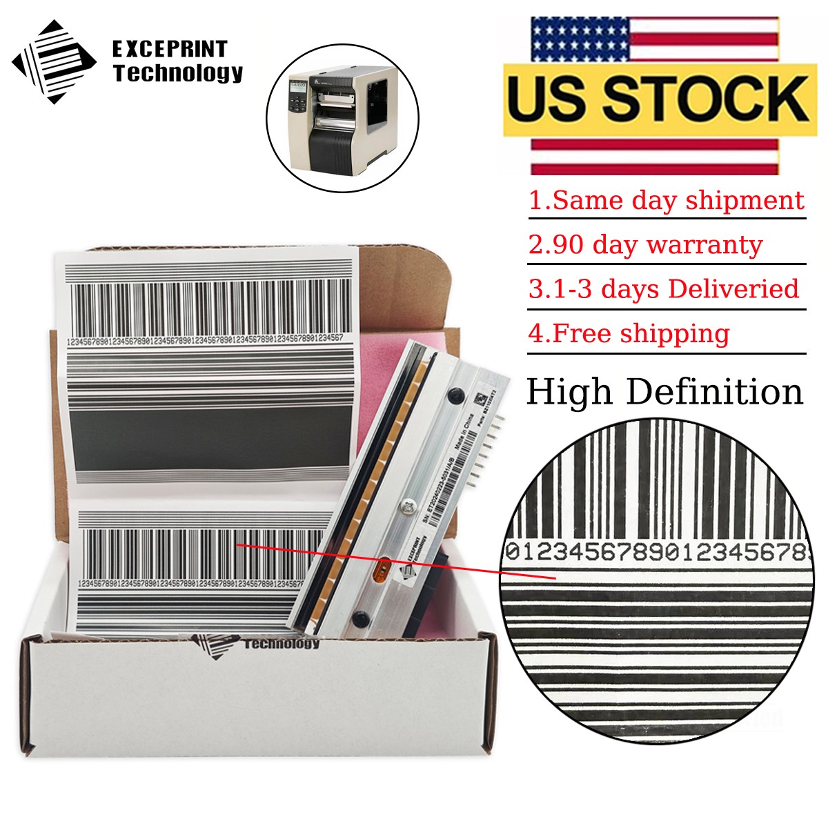 ✅ Printhead for Zebra 110Xi4 105SL Plus ZE500-4 Thermal Printer 203dpi US STOCK✅