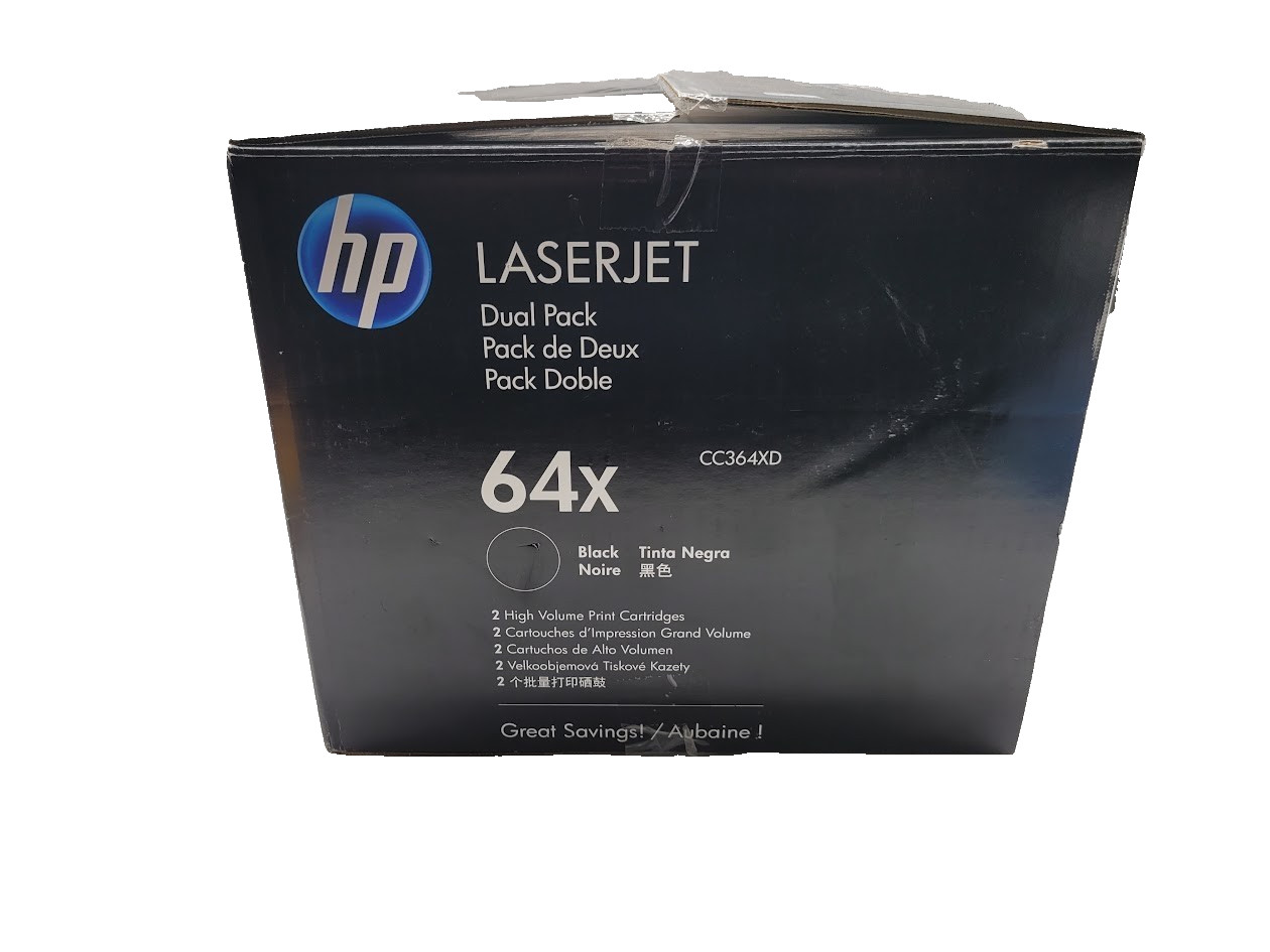 HP CC364XD 64X Black Toner Cartridge Dual Pack-2