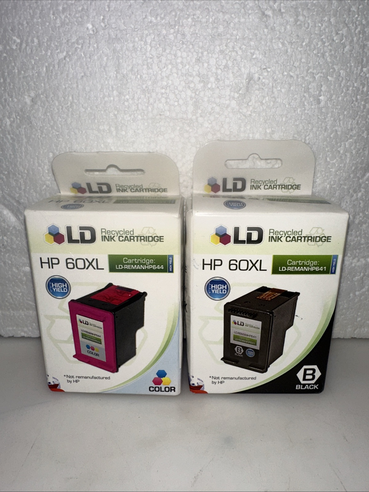 LD Reman Replacement for HP 60XL CC641WN High Yield Black Ink Cartridge