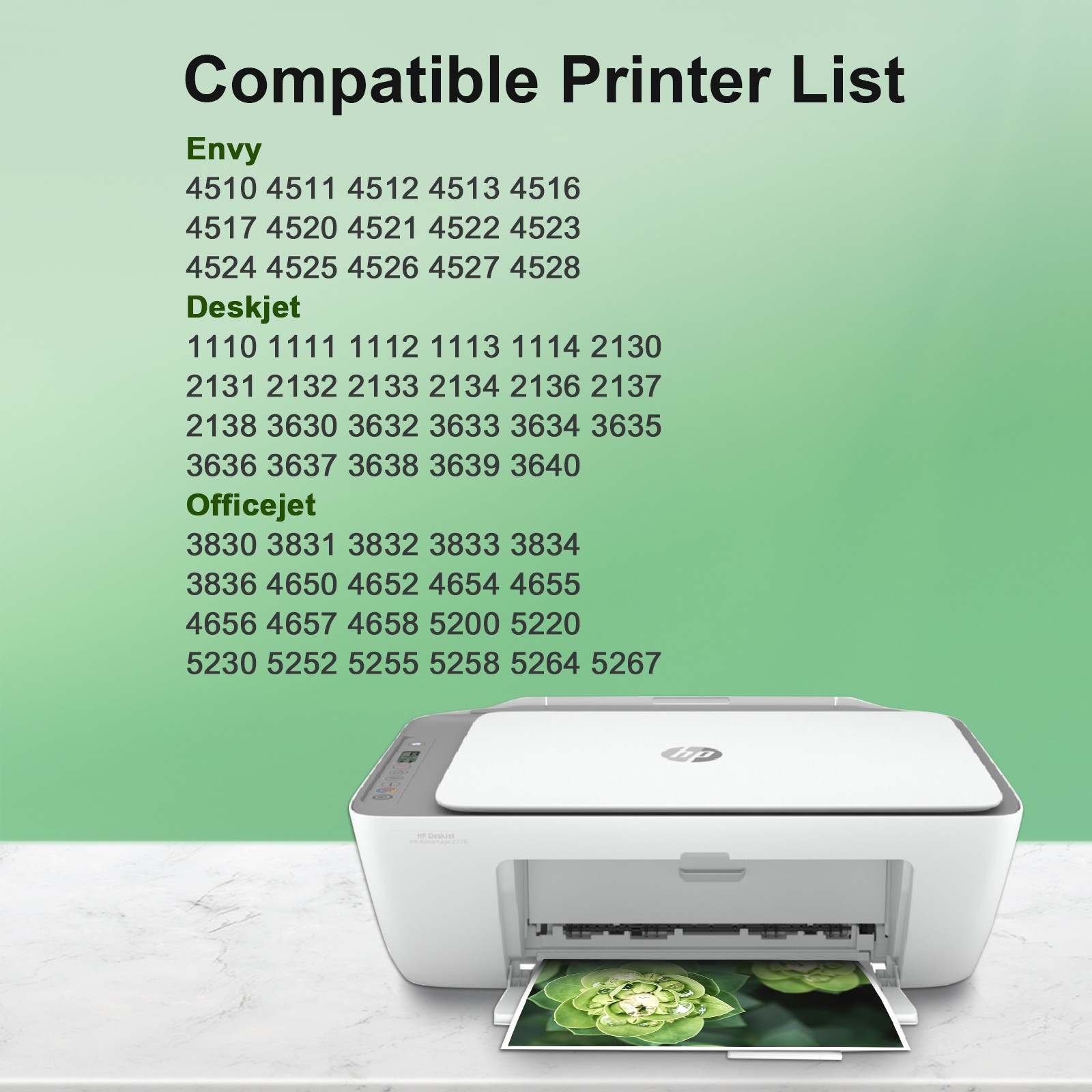 63 XL Ink Cartridges for HP Envy 4516 4520 4510 OfficeJet 3830 4650 5255 Printer