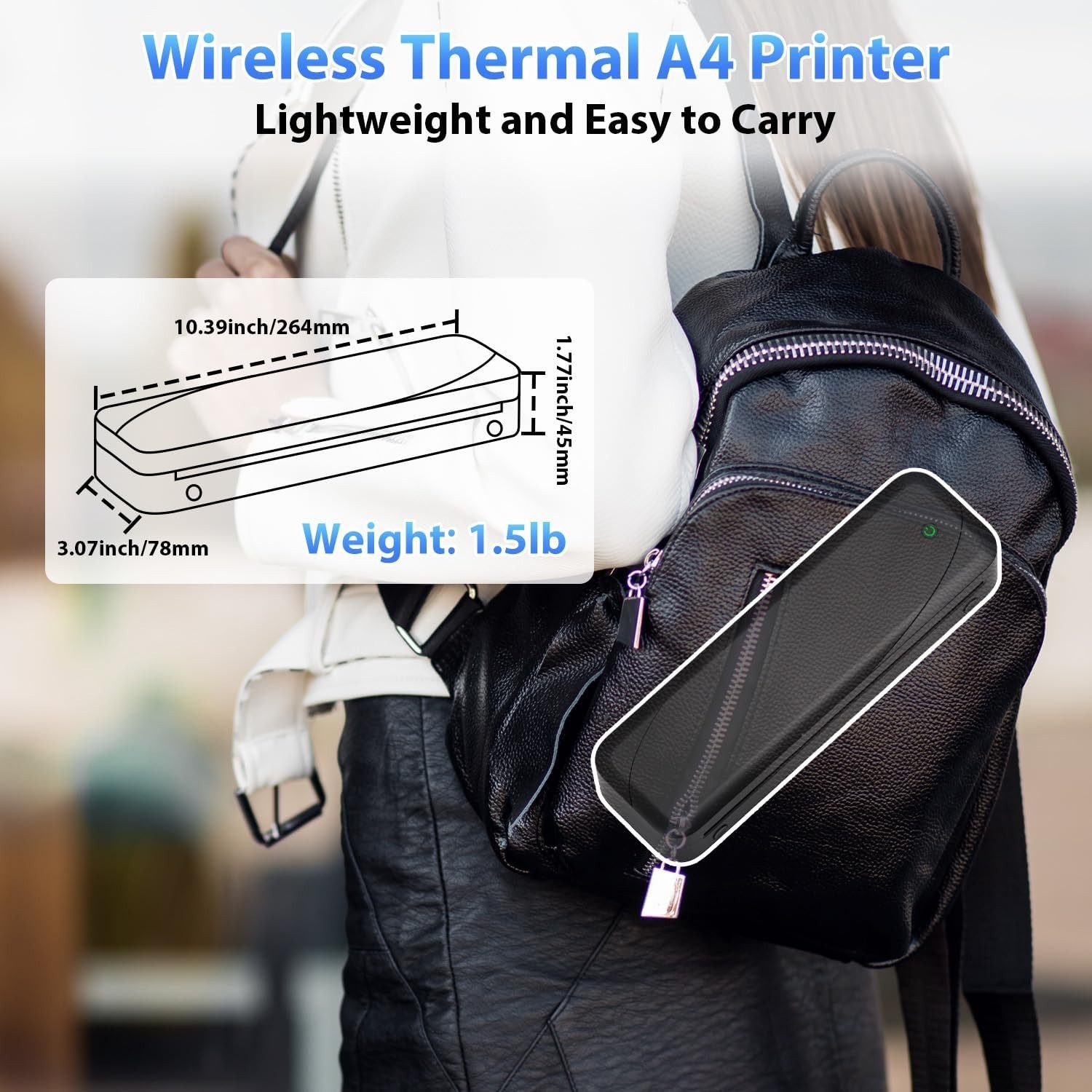 Phomemo M833 Thermal Printer Portable Mobile Inkless Printer for A4/USLetter LOT