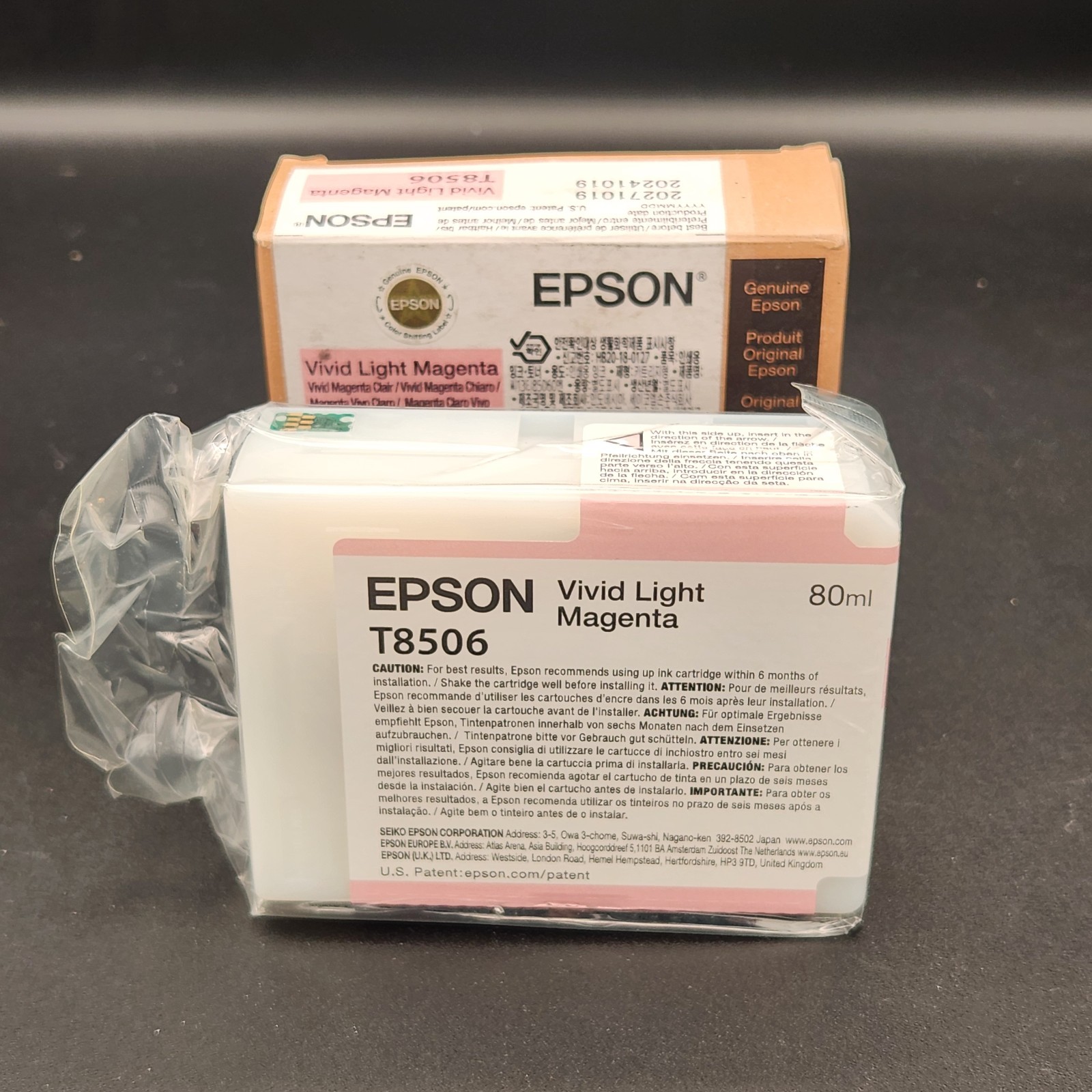 Genuine Epson T8506 Vivid Light Magenta 80ml HD Ink For: SC-P800 Exp: 10/2027