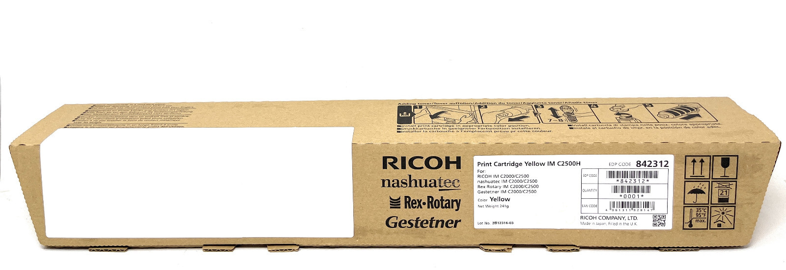 RICOH 842312 IM C2500H Original Yellow Toner IM C2000 / IM C2500