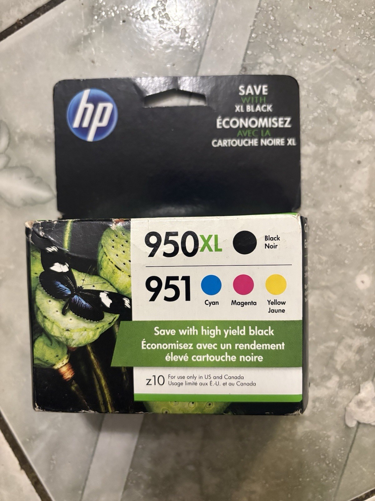 4 Pack HP 950XL Black & 951 Color Ink Cartridges Exp: April 2019 Officejet