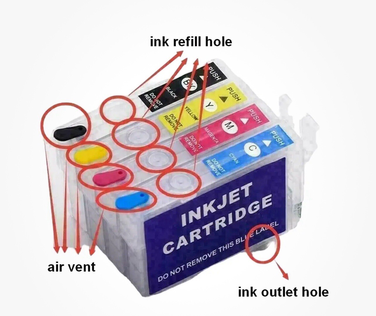 Refillable Ink Cartridge 200+400ml Sublimation Ink Epson XP-400, XP-410