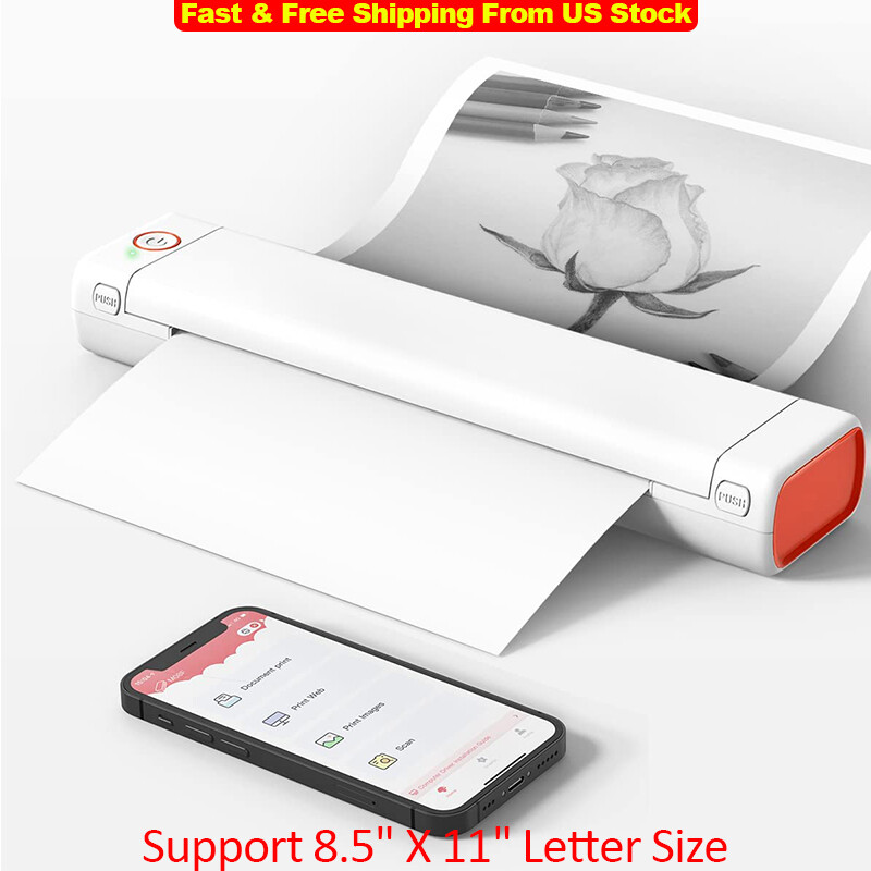 Phomemo M08F Portable Wireless Letter Printer Bluetooth Thermal Printer 8.5″x11″