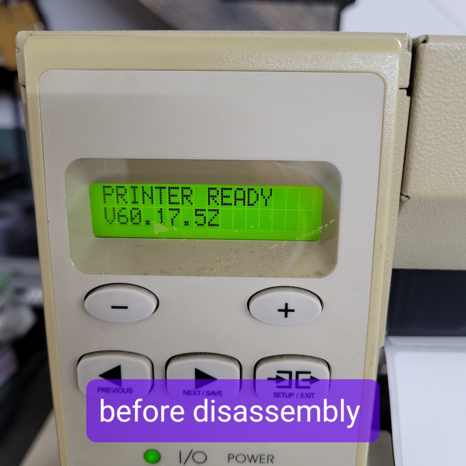 Zebra Control Panel Keypad Assembly Parts for 105SL Printer w/LCD Window OEM